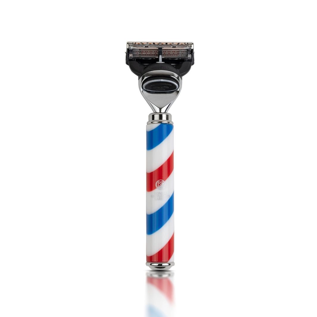 “Barber”剃须套装特别系列：剃须刀和刷子 生态银尖