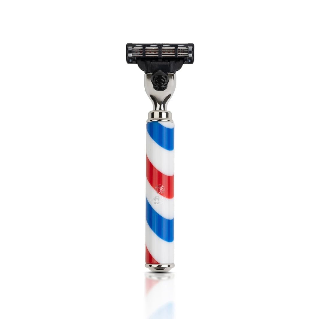 “Barber”剃须套装特别系列：剃须刀和刷子 生态银尖